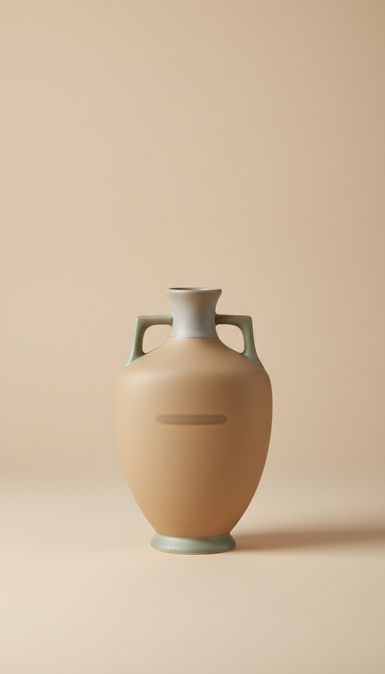 Mid-century Ceramic Vase With Speckled Glaze
