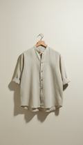 Vintage Linen Shirt With Natural Patina
